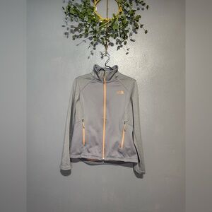 The North Face Gray Jacket with Orange Accents